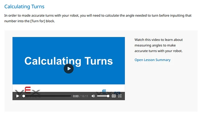 Example of a student-facing video as part of a STEM Lab's Learn page.